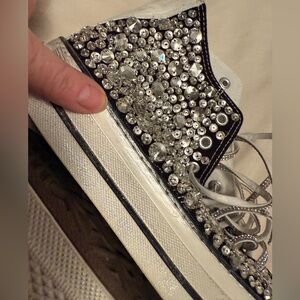 Free People NAN-KU couture Embellished High-Top Sneakers